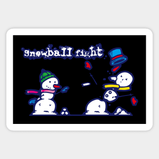 Snowball fight Sticker